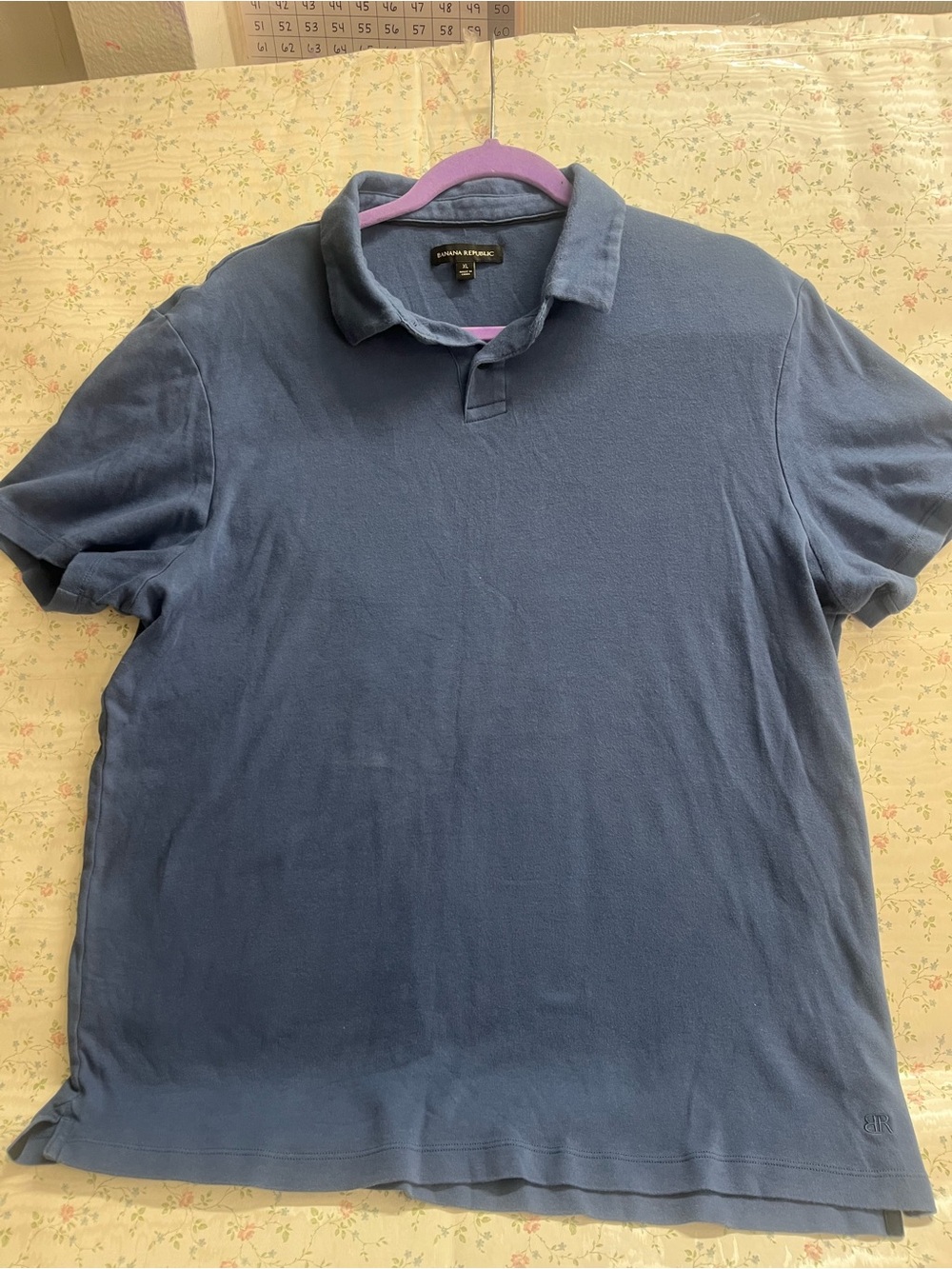 Banana Republic Men's Washed Navy Polo